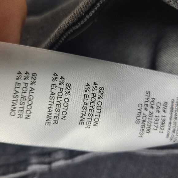 Frame Jetset Crop Mini Boot Sheen Noir Black Stretch High Rise Bootcut‎ 0 - Picture 6 of 11